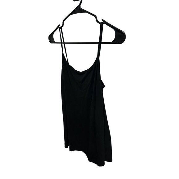 Eileen Fisher Sz XS Black Silk Sleeveless Spaghetti Strap Camisole Top Minimal - Picture 3 of 10
